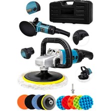 Nuvvo Bakır Sargı Devir Ayarlı Polisaj Makinesi 2000 Watt 180MM 12PARÇA Set Hediyeli