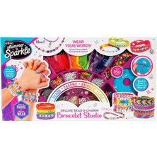 PopŞeker Shimmer N Sparkle Dev Takı Atölyesi - Harfli ve Ponpon Boncuklu Bileklik Yapım Kiti