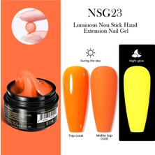 Born Pretty Glow In Dark Non Stick Hand Extension Gel/karanlıkta Parlayan Neon Turuncu Hamur Jel (NEG23)-15ML