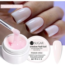 Born Pretty Ur Sugar Pinkish White Extension Nail Gel /pembe Alt Tonlu Beyaz Protrez Tırnak JELI-15GR