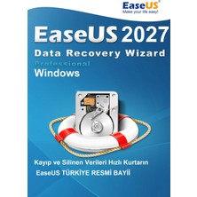 EaseUS Data Recovery Wizard Pro 2027 (Windows) - 1 PC 1 Yıl Orijinal Resmi Site Kodu