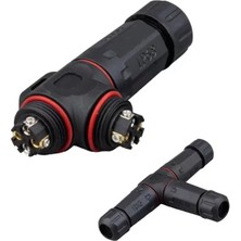 Prativas PM-24596 4 Pin Telli 3'lü Tip IP68 Su Geçirmez RJ45 Konnektör