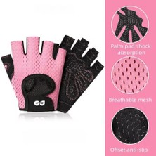 SkyWheel Terletmeyen Yarım Parmak Fitness Yoga Pilates Avuç Içi Kaymaz Silikon Spor Eldiven