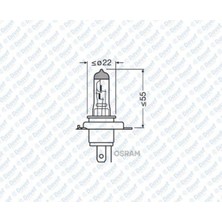 12V H4 55/60W Tırnaklı Far Halojen Ampul, Classıc Uyumlu