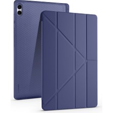Vardar Aksesuar Galaxy Tab S11 Ultra Kılıf Tri Folding Kalem Bölmeli Standlı Kılıf - Lacivert