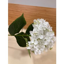 Plus Home Yapay Çiçek Tek Dal Ortanca Renk Beyaz Boy 65 cm