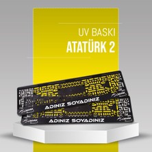 Premium Uv Baskılı Kişiye Özel Plakalık, 2 Adet Atatürk Temalı Model 2