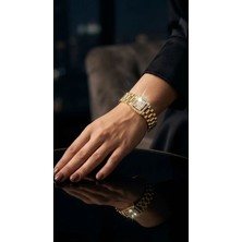 Paun Store 14K Altın Kaplama Ortası Taşlı Bileklik