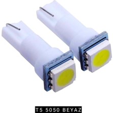 T5 Dipsiz LED Gösterge Ampülü, 2'li Beyaz Set, Yüksek Kalite ve Parlaklık