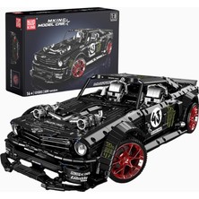 Mould King 13108N Hooniken Muscle Car Yapım Seti 3201 Parça V8 Motorlu Süper Araba Modeli
