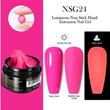 Born Pretty Glow In Dark Non Stick Hand Extension Gel/karanlıkta Parlayan Neon Pembe Hamur Jel (NEG24)-15ML