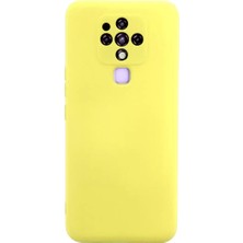 Prativas Tecno Camon 16 Kılıf Nano Içi Kadife Silikon - Sarı