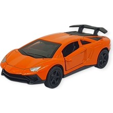 Kyops Çek Bırak Metal Küçük Arabalar 8 cm - 6411A-11 - Turuncu (Lisinya)