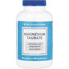 The Vitamin Shoppe, Magnezyum Taurat, 180 Bitkisel Kapsül (Kapsül Başına 62,5 Mg)