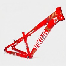 Heugers Viking-X 26” Kırmızı – Dirt Jump Freeride Bisiklet Kadro – Tuff X-25 Alüminyum Frame, Güçlendirilmiş Gövde, Disk & V Fren Uyumlu