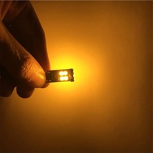 T10 LED Park Ampul 12SMD W5W Canbus Turuncu Hızlı ve Güçlü Işık