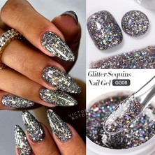 Born Pretty Lily Cute Glitter Sequins Gel/pullu Simli Kalıcı Jel OJE(GG08)-7ML