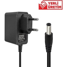 Prativas Weko 12 Volt 1 Amper 10 Watt Plastik Kasa Priz Tipi Adaptör (5.5x2.5 Uçlu)