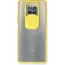 Prativas 10T Lite Kılıf Palm Buzlu Kamera Sürgülü Silikon - Sarı