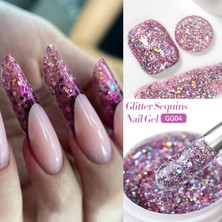 Born Pretty Lily Cute Glitter Sequins Gel/pullu Simli Kalıcı Jel OJE(GG04)-7ML