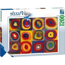 Esranın Dünyası Kandinsky'nin 1913 Tarihli Kareler Tablosu - 1500 Parça Puzzle