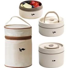 Esranın Dünyası Paslanmaz Çelik Isı Yalıtımlı Yemek Kabı Seti (420ML + 550ML)