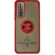 Prativas P 2021 Kılıf Montreal Yüzüklü Silikon Kapak - Kırmızı