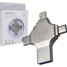 Ozcmax 4 In1 Metal 32 GB Bellek (Usb - Type-C - Micro USB -)