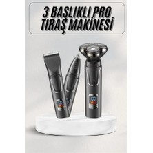 Yüksek Performanslı 3 Başlıklı Profesyonel Şarjlı Islak ve Kuru Kullanıma Uygun