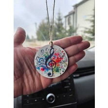 Renkli Ahşap Sol Anahtarı, Araba Dikiz Aynası Süsü, Hediye Oto Aksesuar