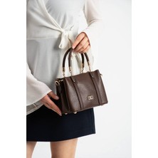 Özbu Yeni Sezon Gold Detaylı Kadın El ve Omuz Çantası