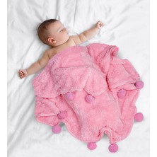 Ozcmax Bebek Battaniyesi,beşik Battaniyesi,bebek Arabası Battaniyesi,kundak Battaniyesi,pelüş Battaniye, Battaniye (Pembe)
