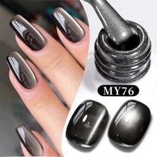 Born Pretty Black Water Light Cat Magnetic Gel/gümüş Yansımalı Siyah Kedi Gözü Kalıcı OJE-10ML