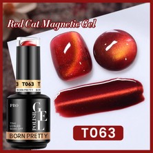 Born Pretty Red Cat Eye Gel/kırmızı Kedi Gözü Kalıcı OJE(T063)-15ML