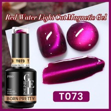 Born Pretty Red Water Light Cat Eye/kırmızı Su Işıltılı Kedi Gözü Kalıcı OJE(T073)-15ML