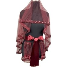 Karakız Kına Örtüsü Bordo (VIP) 2 Eldiven+Kemer