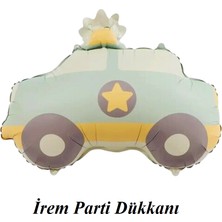 İrem Parti Dükkanı Retro Polis Arabası Folyo Balon 56X50 cm