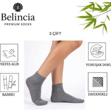 Bambu Erkek Yarım Konç Çorap/dikişsiz/koku Karşıtı 3'lü Paket