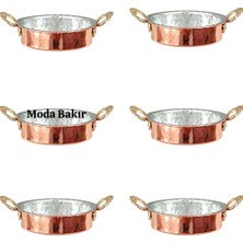 Moda Bakır Kahvaltılık Çerezlik Mini Tava Seti