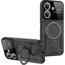 Prativas Redmi 13C Kılıf Joy Lens Standlı Kapak - Siyah