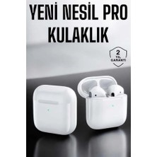 Yeni Nesil Pro Bluetooth Kulaklık Uzun Pil Ömrü Beyaz