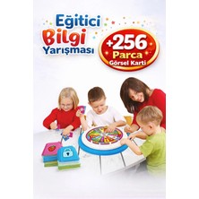 SAYICI Kids Eğitici Bilgi Yarışması Oyunu Çocuk Aile Oyunu 256 Görsel Kartlı Zeka Geliştirici Oyun
