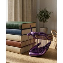 GIGA 3D Mor Insan Figürü Dekoratif Duvar ve Masa Üstü Sanat Objesi