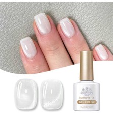 Born Pretty Milky Crystal Cat Manyetik Jel Oje 10 ml Kristal Beyazı Renk ve 3D Cat-Eye Efekti