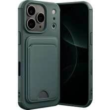 Prativas Iphone 17 Kelvin Kartvizitli Silikon - Koyu Yeşil