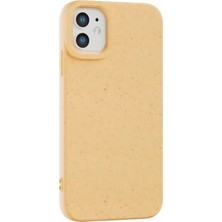 Fenza iPhone 12 Mini 13 Mini Uyumlu Darbeye Dayanıklı Silikon Telefon Kılıfı Sarı Renkli