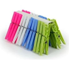 Calperia 24 Adet Renkli Çamaşır Mandalı Seti - Dayanıklı ve Pratik