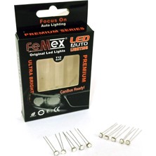 10'lu Ince Bacaklı Mini LED Ampul, Parlak Mavi, T4 T5 Compatible