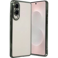 Prativas Galaxy S25 Edge Lensli Silikon - Yeşil