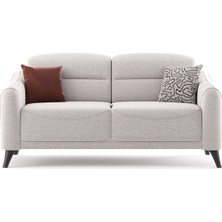 Alfemo Mira Sandıksız Ikili Koltuk-Beyaz